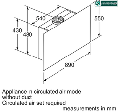 Máy hút mùi Bosch HMH DWK67CM60B - Serie 4 (Áp tường kính vát )