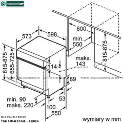 Máy rửa bát Bosch TGB SMI4ECS14E - Serie4 (Âm bán phần - Made in Germany)