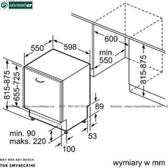 Máy rửa bát Bosch TGB SMV4ECX14E - Serie4 (Âm toàn phần - Made in Germany)