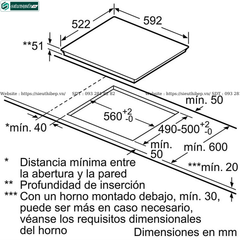 Bếp từ Bosch TGB PUC631BB2E - Serie 4 (3 vùng nấu - Made in Spain)