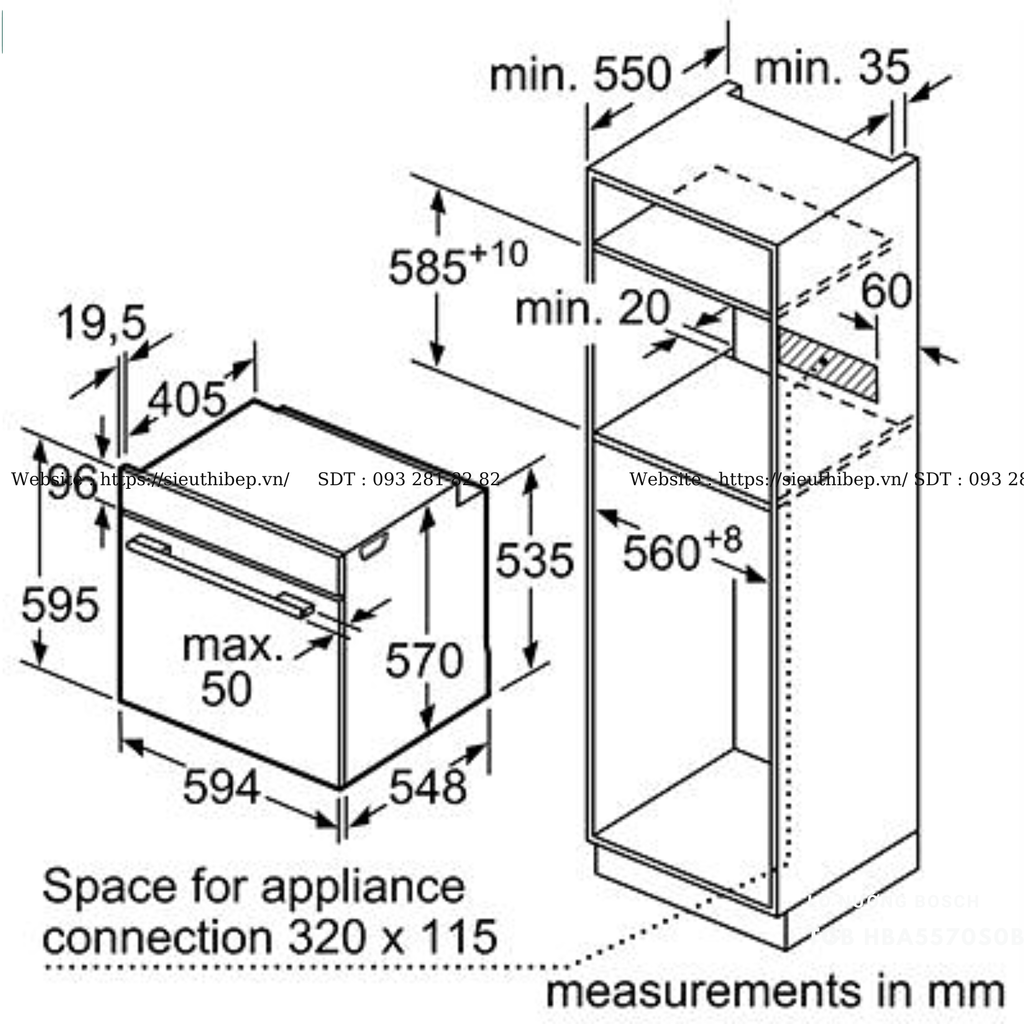 Lò nướng Bosch TGB HBA5570S0B - Serie 6 (71 Lít - Made in Germany)