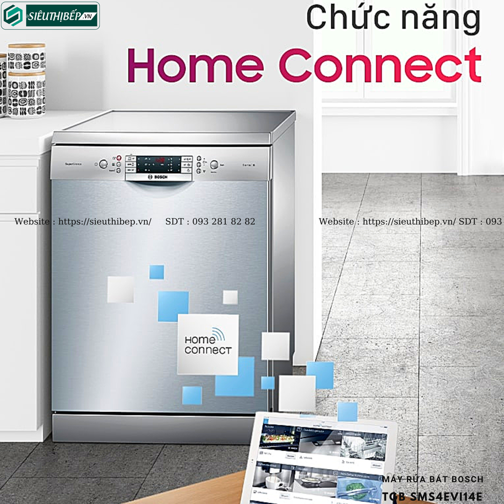 Máy rửa bát Bosch TGB SMS4EVI14E - Serie 4 ( Độc lập - Made in Poland)