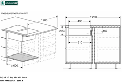 Bếp từ kết hợp hút mùi Bosch HMH PXX875D67E - Serie 8 (Made in Spain)