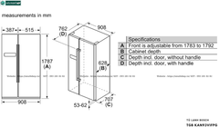 Tủ lạnh Bosch TGB KAN93VIFPG - Serie 4 (Side by side - 580L)