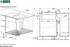 Bếp từ kết hợp hút mùi Bosch HMH PVQ731F15E - Serie 6 (Made in Spain)