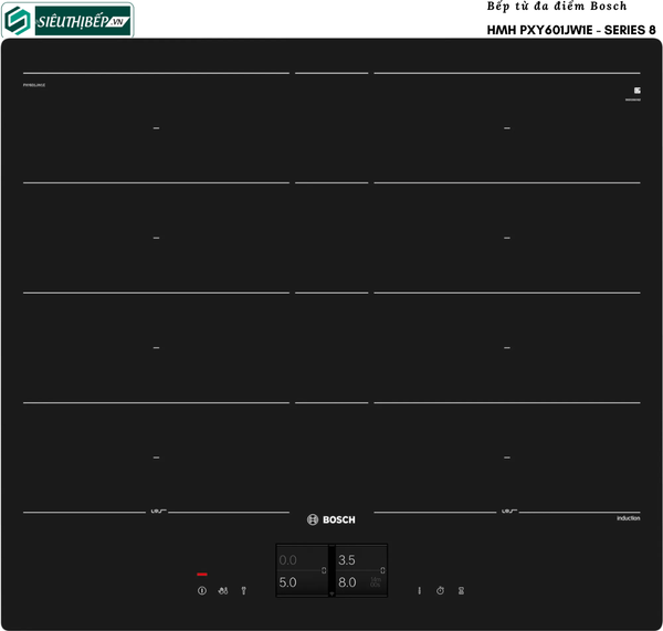 Bếp từ Bosch Home Connect HMH PXY601JW1E - Series 8 (Bếp đa điểm - Home Connect)