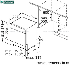 Máy rửa bát Bosch HMH SMU6ECS57E - Serie 6 (Âm bán phần - 14 bộ đồ ăn Châu Âu)