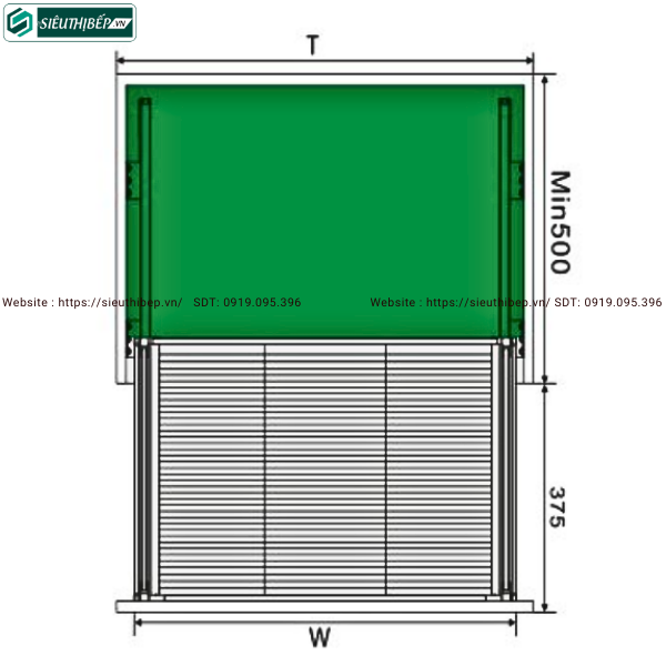 Giá xoong nồi tủ dưới Grob C1O304.093 (Mix Oval inox SUS304, xước mờ)