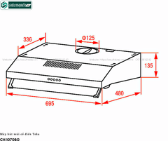 Máy hút mùi Teka CH 1070BG (Cổ điển - truyền thống)