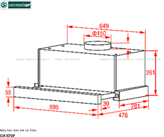 Máy hút mùi Teka CH 1170P (Âm tủ)
