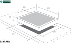 Bếp từ đôi Canzy CZ ML 757I Inverter tiết kiệm điện