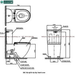 Bồn cầu 2 khối TOTO CS761DT5#XW (Nắp Đóng Êm TC384CKV)