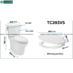 Bồn cầu 2 khối TOTO CS986GT2#XW (Nắp Đóng Êm TC393VS)