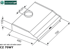 Máy hút mùi Canzy CZ 70WY (Cổ điển)