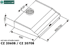 Máy hút mùi Canzy CZ 2060B / CZ 2070B (Cổ điển)