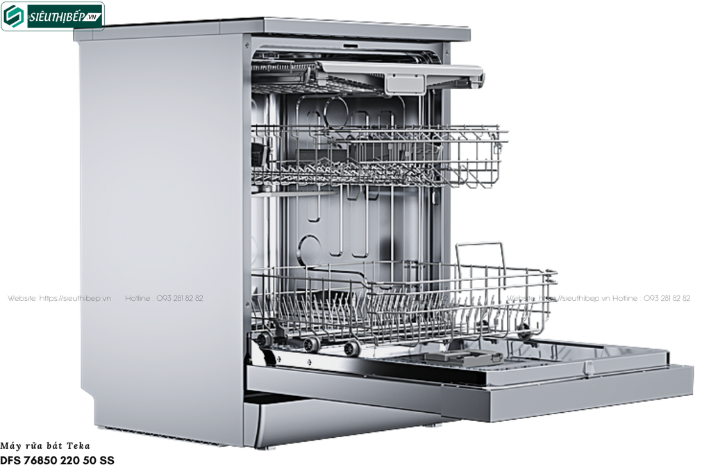 Máy rửa bát Teka DFS 76850 220 50 SS (Độc lập - 14 bộ chén đĩa)