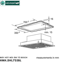 Máy hút mùi Bosch HMH DHL755BL - Serie 4 (Âm tủ - Made in Germany)