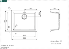 Chậu rửa bát Furst AMSTERDAM 50 (Đá 1 hộc - Made in Holland)