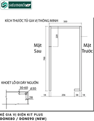 Kệ gia vị điện Kit Plus DONE80 / DONE90 (New)