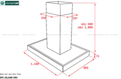 Máy hút mùi đảo Teka DPL ISLAND 1185 (Độc lập - Chữ T)