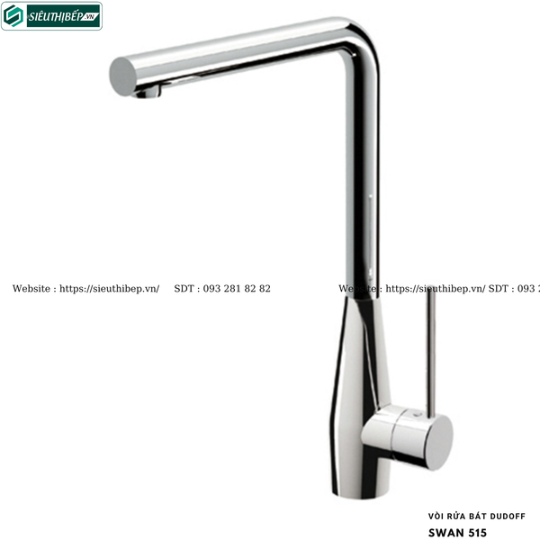 Vòi rửa bát Dudoff SWAN 515 (Mạ Chrome - Made in Italy)