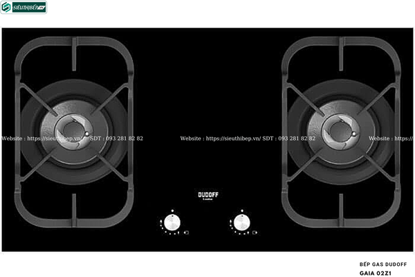 Bếp gas đôi Dudoff GAIA 02Z1 (Made in Italy)