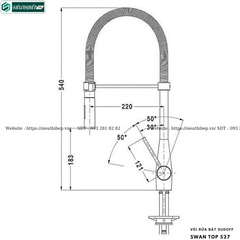 Vòi rửa bát Dudoff SWAN TOP 527 (Mạ Chrome - Made in Italy)