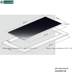 Bếp điện Dudoff CELADON F4B (4 vùng nấu - Made in Italy)