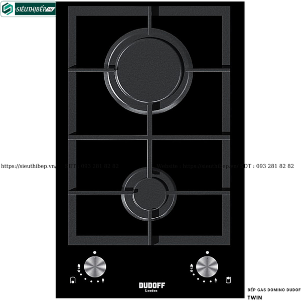 Bếp gas Domino Dudoff TWIN (Made in Italy)