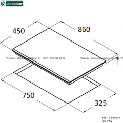 Bếp từ Dudoff IVY Z3B (3 vùng nấu - Made in Italy)