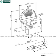 Máy hút mùi Dudoff SUNRISE (Âm bàn - Made in Italy)