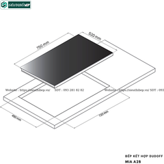 Bếp kết hợp Dudoff MIA A2B (kết hợp đa điểm từ 1 điện - Made in France)