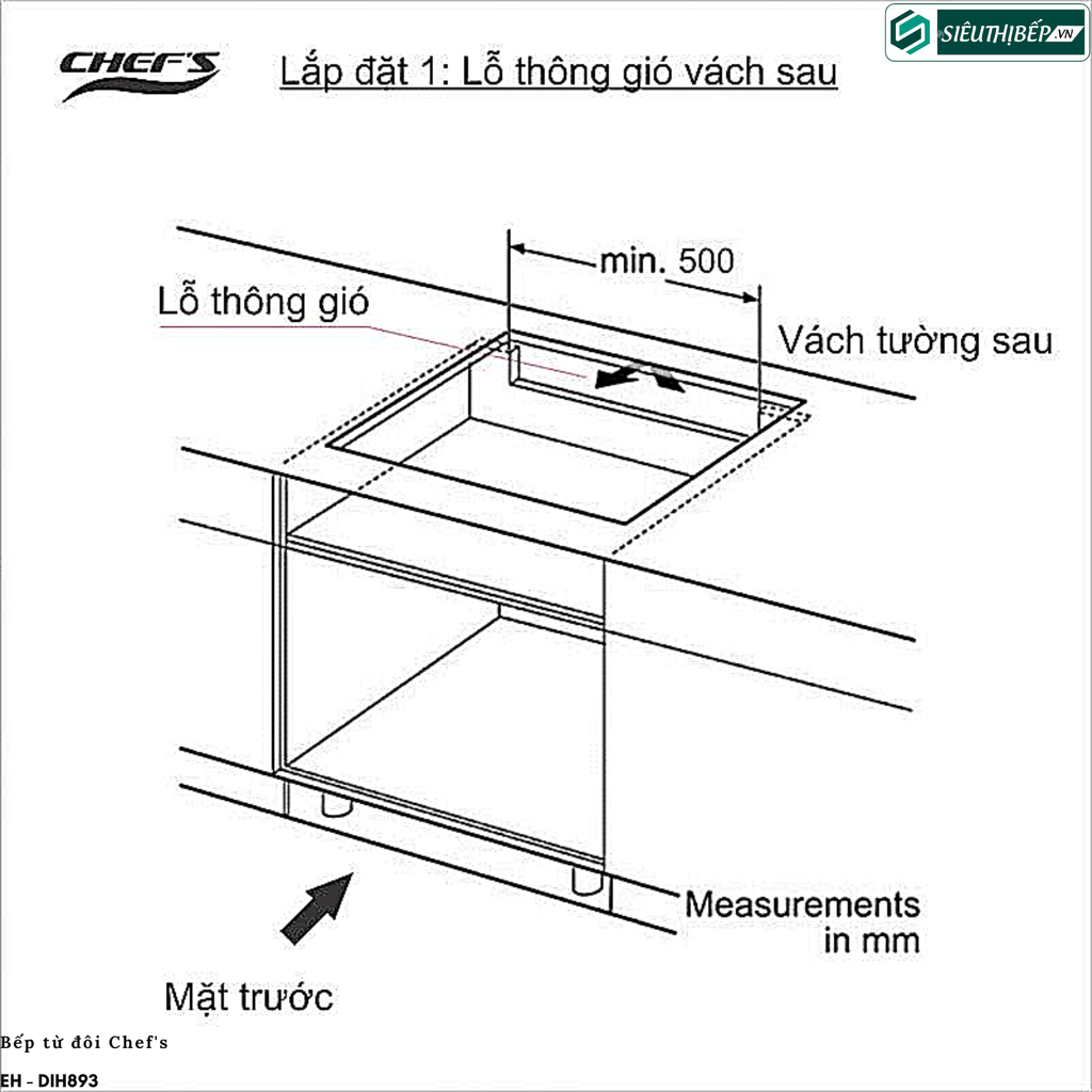 Bếp từ đôi Chef's EH - DIH893 Công nghệ Inverter tiết kiệm điện (Made in Germany)