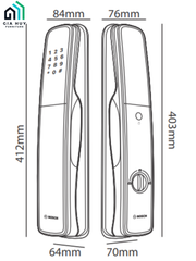 Khóa điện tử Bosch EL 800AK / EL 800AKB (Mở khóa bằng APP điện thoại thông minh)