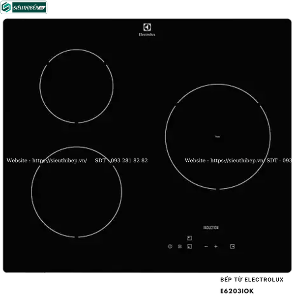 Bếp từ Electrolux E6203IOK (3 vùng nấu)