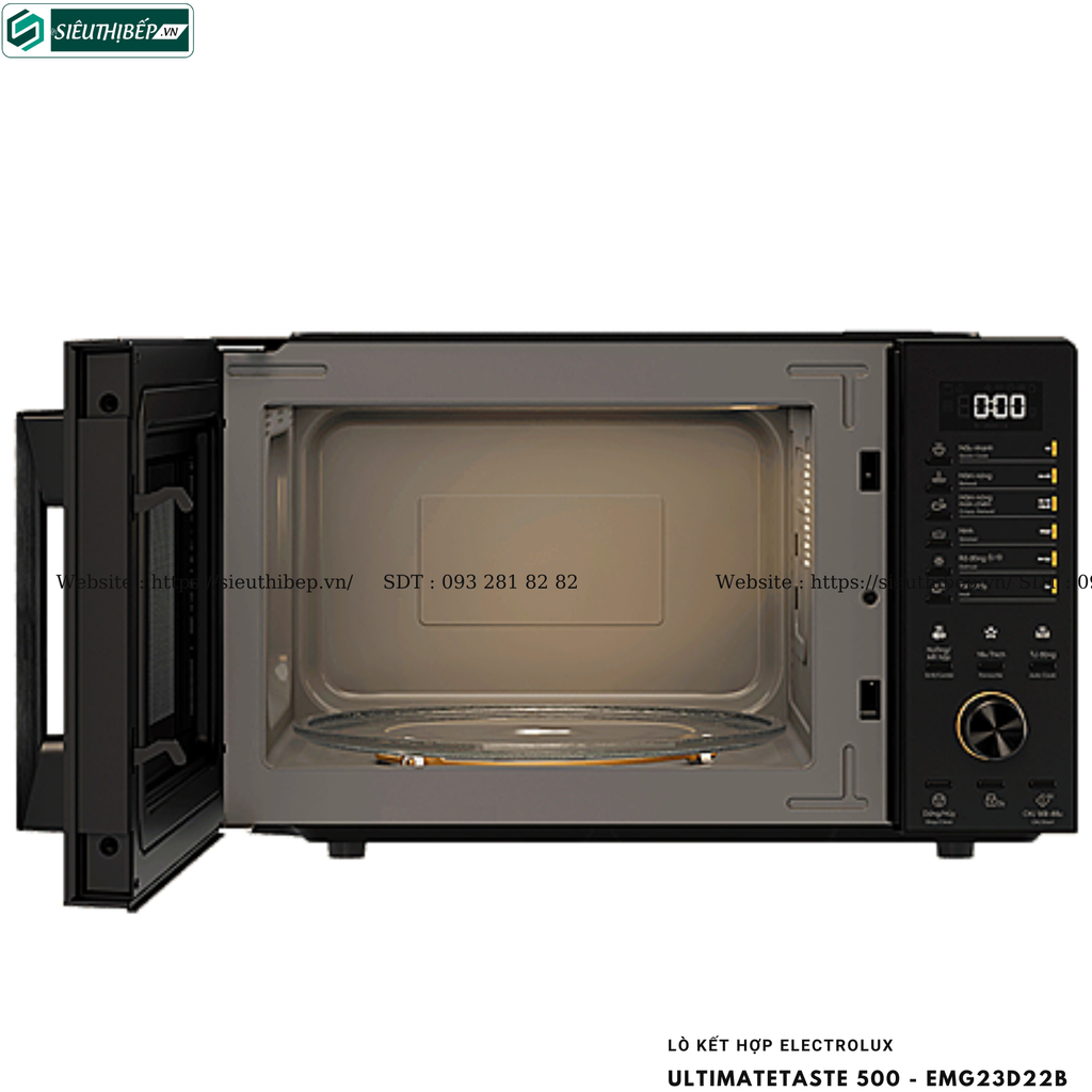 Lò kết hợp Electrolux UltimateTaste 500 - EMG23D22B (Lò vi sóng kết hợp nướng đối lưu để bàn - 23 Lít)