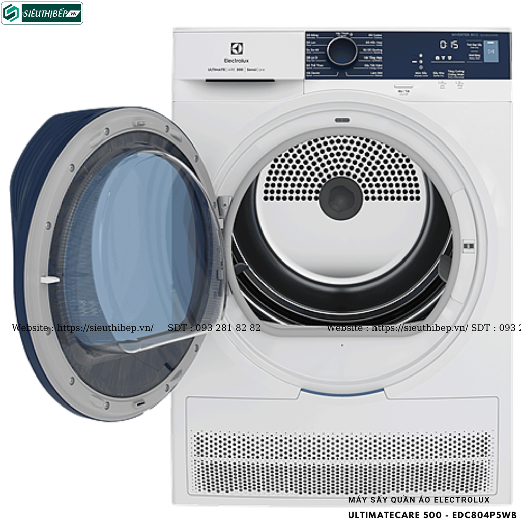 Máy sấy quần áo Electrolux UltimateCare 500 - EDC804P5WB (8KG - Sấy ngưng tụ)