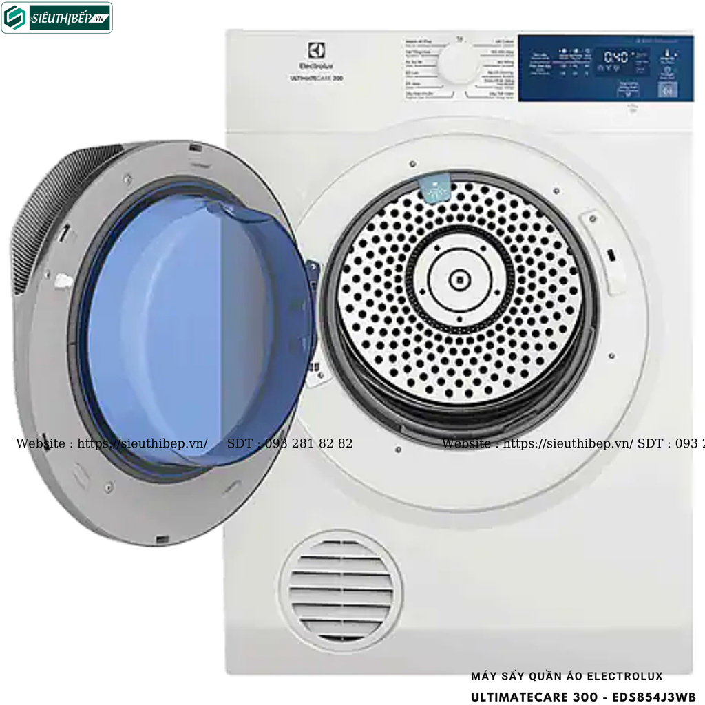 Máy sấy quần áo Electrolux UltimateCare 300 - EDS854J3WB (8.5KG - Sấy thông hơi)