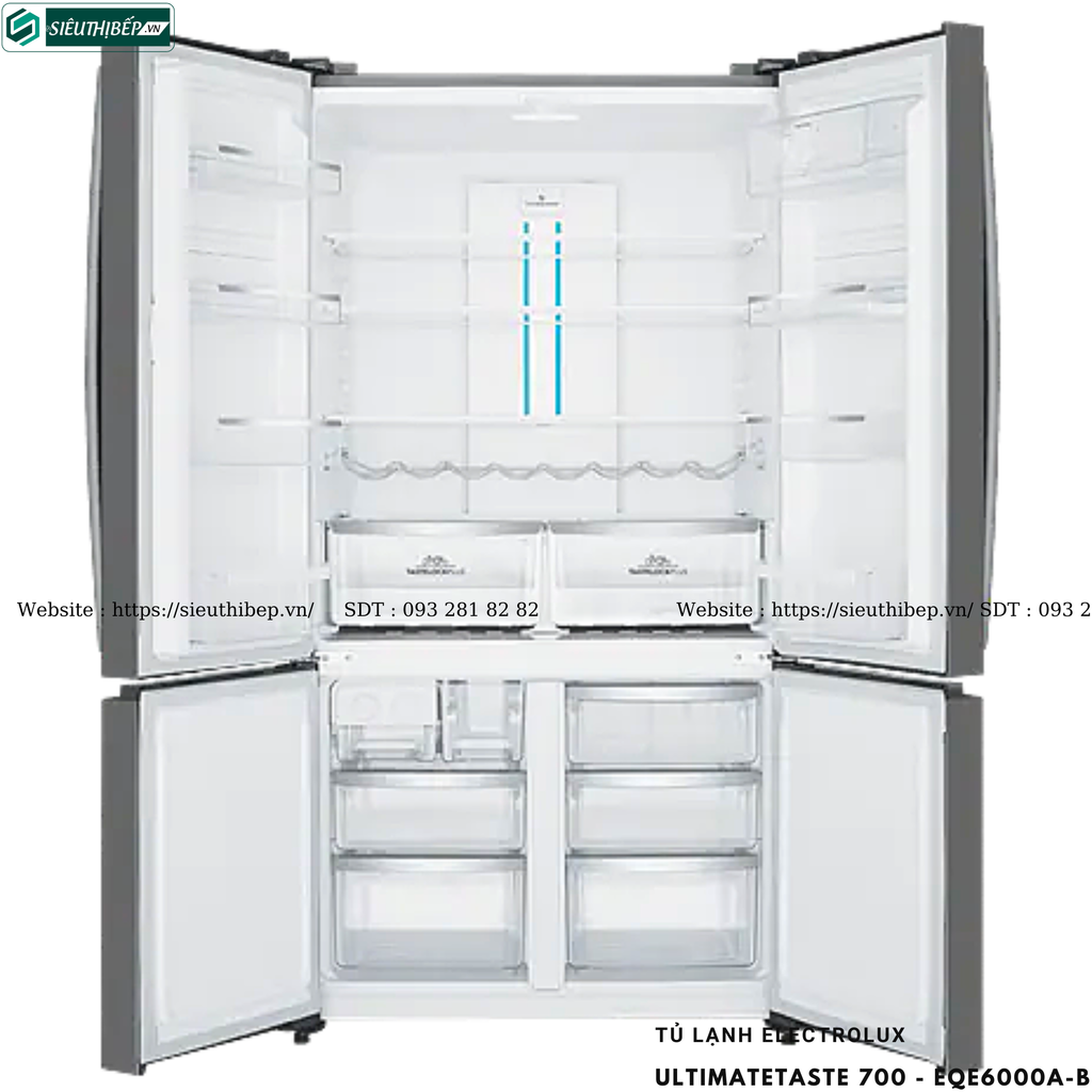 Tủ lạnh Electrolux UltimateTaste 700 - EQE6000A-B (Cửa Pháp - 541 lít)