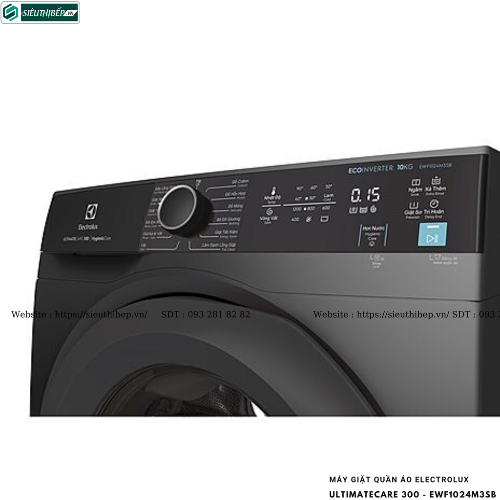 Máy giặt Electrolux UltimateCare 300 - EWF1024M3SB (10KG - Cửa ngang)