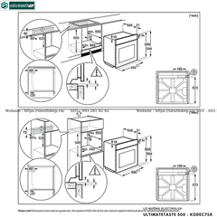 Lò nướng Electrolux UltimateTaste 500 - KODEC75X (Âm tủ - 71 Lít)