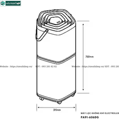 Máy lọc không khí Electrolux PA91-606DG (Diện tích 88m²)