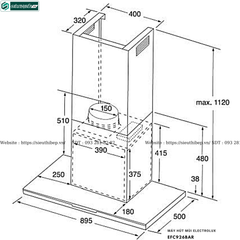 Máy hút mùi Electrolux EFC926BAR (Áp tường - Chữ T)