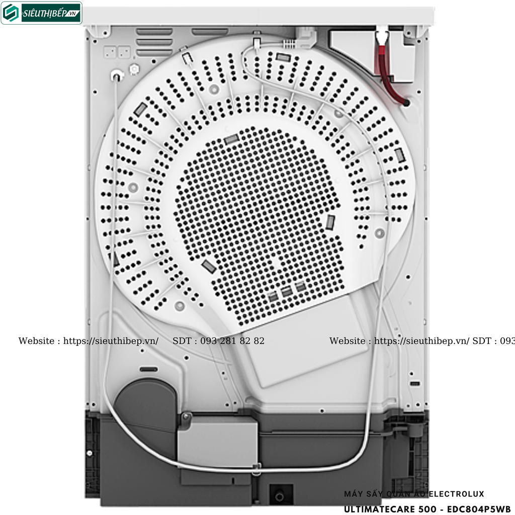 Máy sấy quần áo Electrolux UltimateCare 500 - EDC804P5WB (8KG - Sấy ngưng tụ)