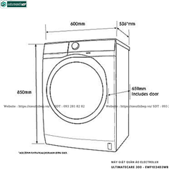 Máy giặt Electrolux UltimateCare 300 - EWF1024D3WB (10KG - Cửa ngang)