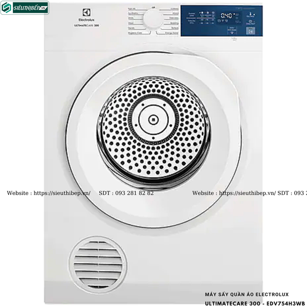 Máy sấy quần áo Electrolux UltimateCare 300 - EDV754H3WB (7.5KG - Sấy thông hơi)