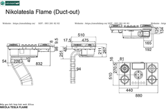 Bếp gas kết hợp hút mùi Elica Nikola Tesla Flame (Made in Italya)