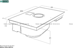 Bếp từ kết hợp hút mùi Elica Nikola Tesla SWITCH (Made in Italya)