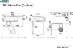 Bếp từ kết hợp hút mùi Elica Nikola Tesla ONE (Made in Italya)