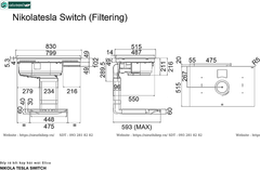 Bếp từ kết hợp hút mùi Elica Nikola Tesla SWITCH (Made in Italya)